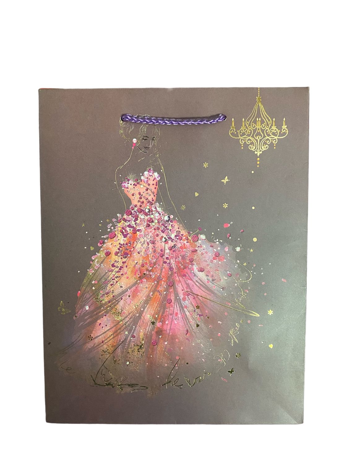 Lady In Pink Dress Small Gift Bag PK3 (R10.50 Each)