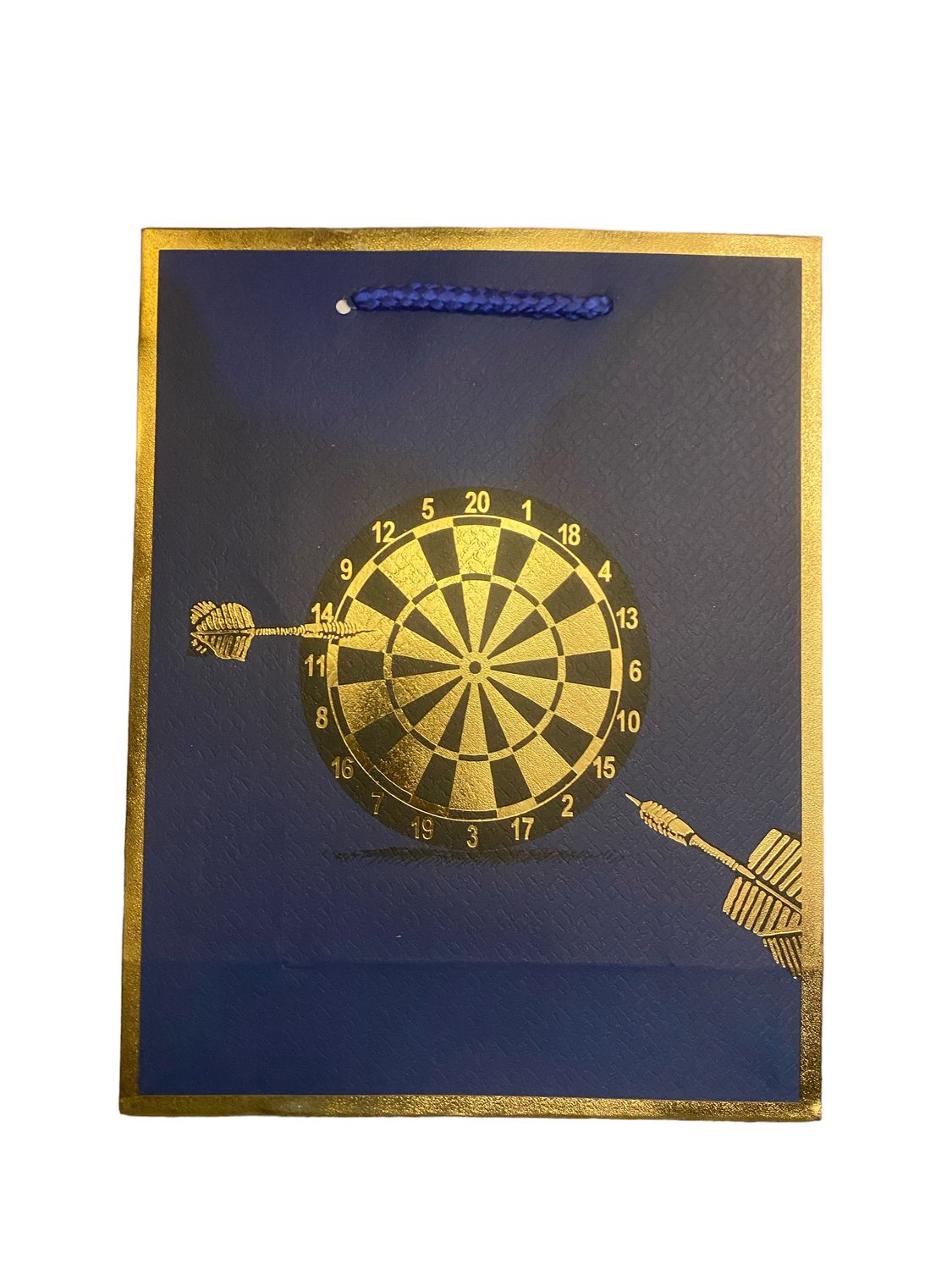 Blue with Gold Boarder Darts Medium Gift Bag PK3 (R15.50 Each)