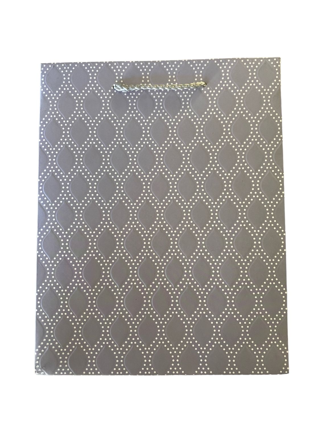 Oval Shape &amp; Dots Grey Gift Bag Small PK3 (R10.50 Each)