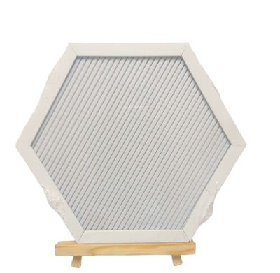 Letter Board Hexagon White With Easel  25X28CM