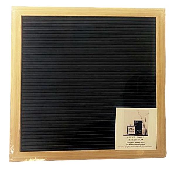 Letter Board Wooden Black Inner 25x25
