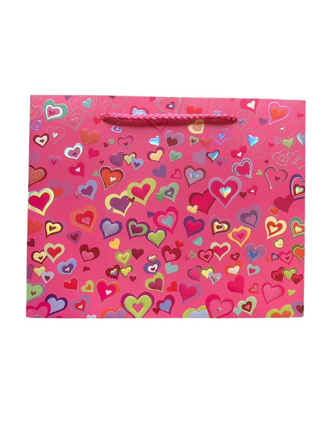 Hearts Pink Medium Gift Bag PK3 (R15.50 Each)