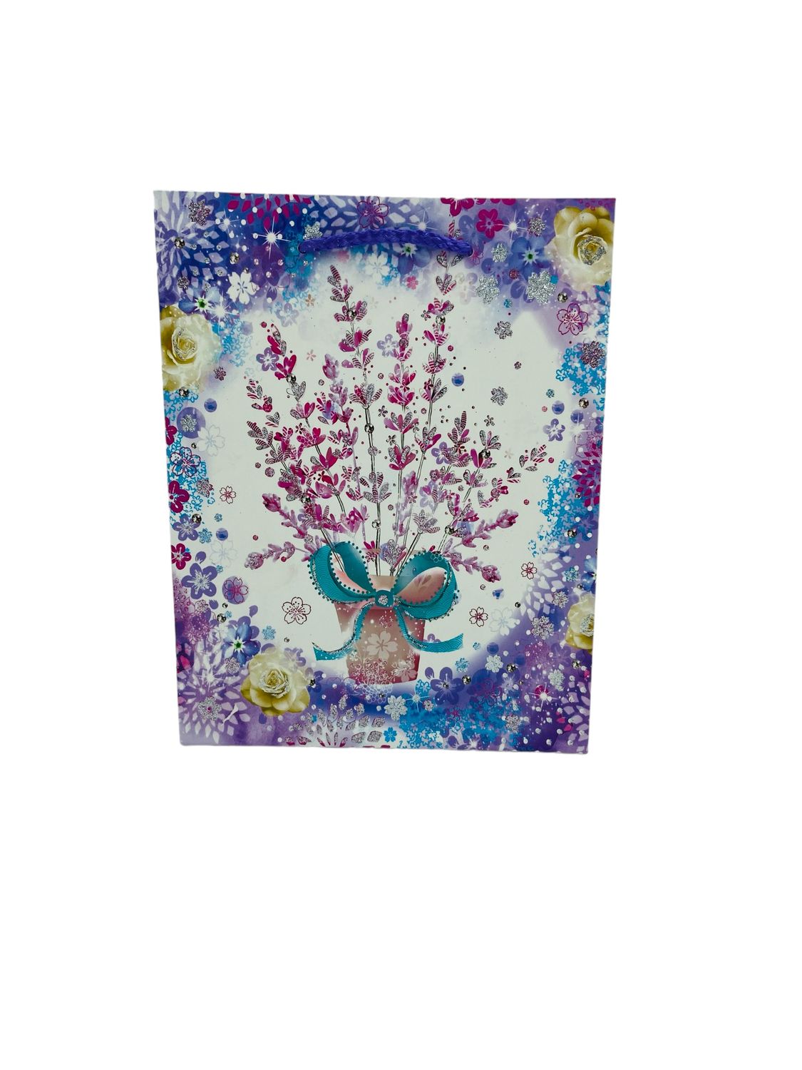 Flowers Pot with Glitter Small Gift Bag (Set of 4 R10.50 E)