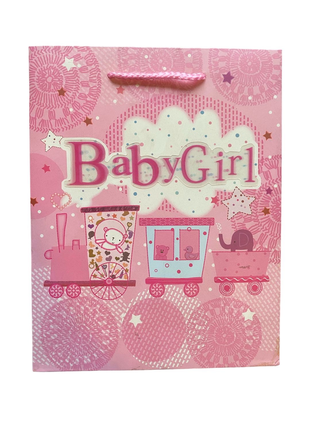 3D Baby Girl Train Small Gift Bag PK3 (R10.50 Each)