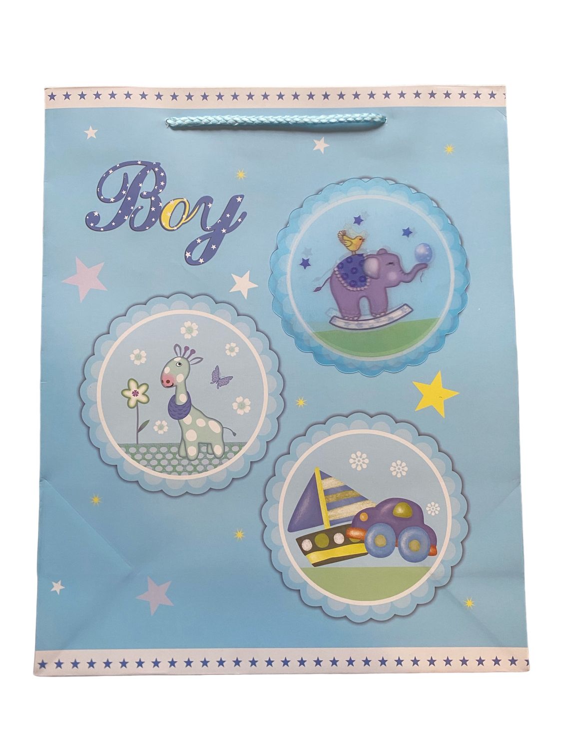 Boy Elephant Medium Gift Bag PK3 (R15.50 Each)