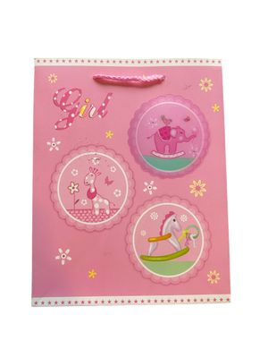 Girl Elephant Medium Gift Bag PK3 (R15.50 Each)