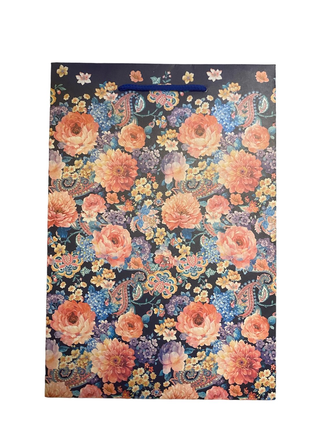 Flower Blue Medium Gift Bag PK3 (R11.50 Each)
