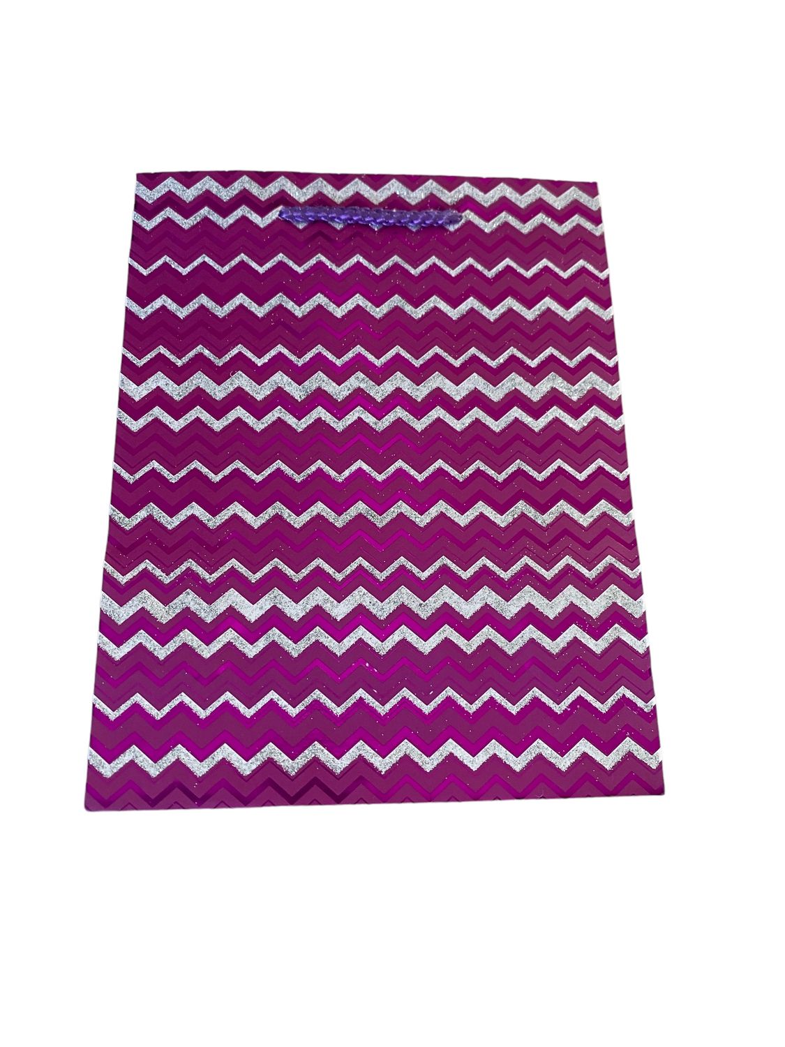 Zig Zag Glitter Purple Large Gift Bag PK3 (R20 Each)