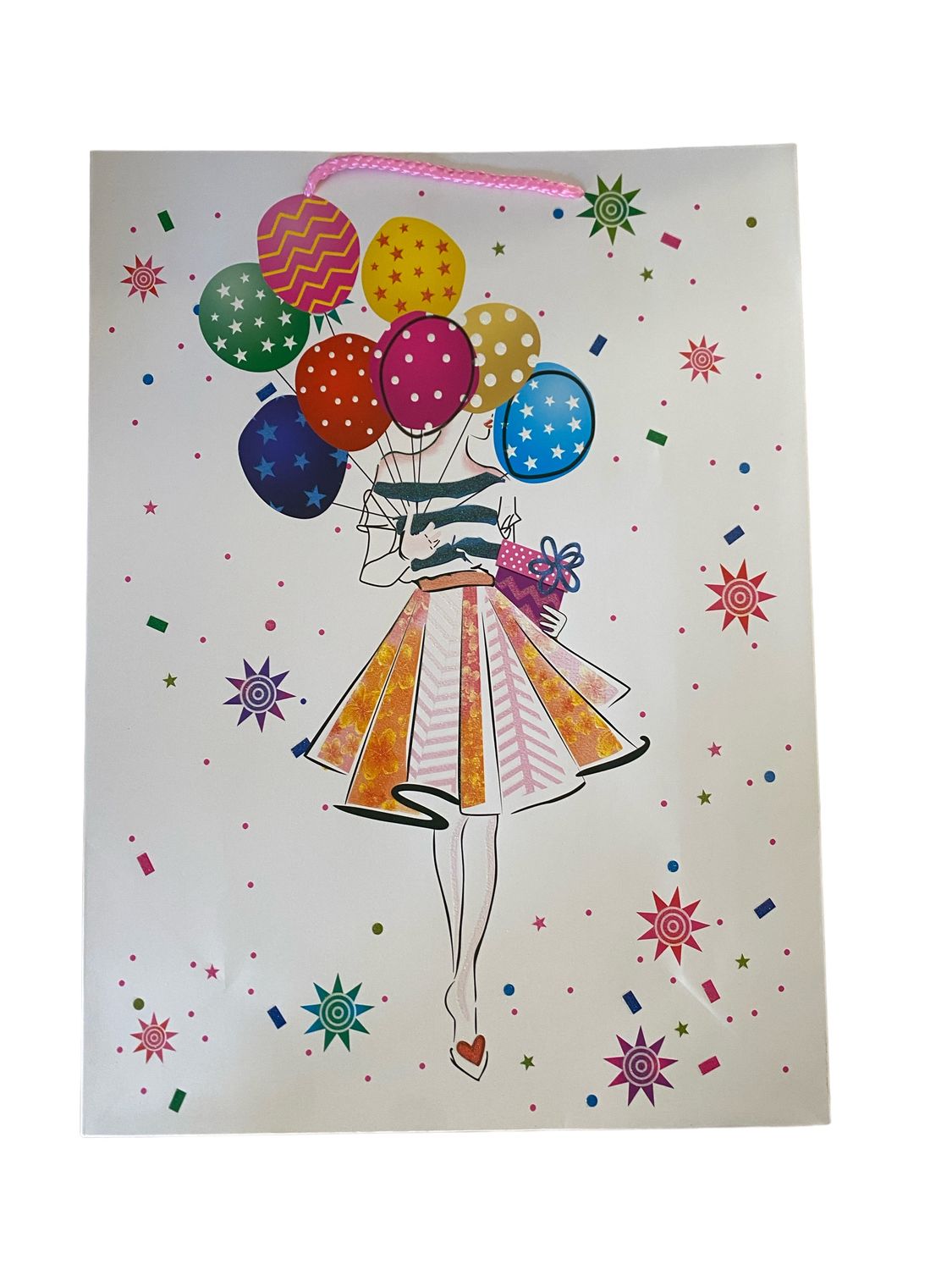 Girl With Balloons Large Gift Bag PK3 (R17.50 Each)