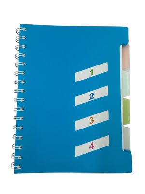 A4 Notebook with Colour Dividers