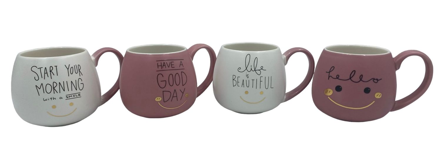 CERAMIC MUG - INSPIRATIONAL - SET OF 4