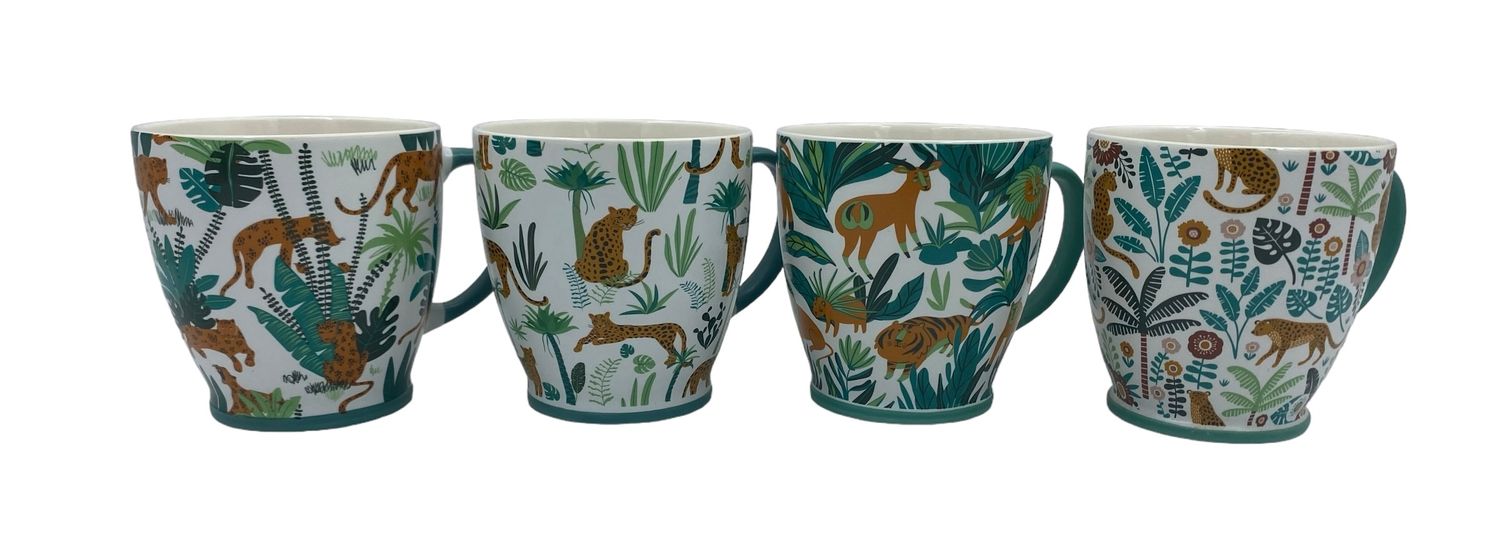 CERAMIC MUG - WILDLIFE - SET OF 4