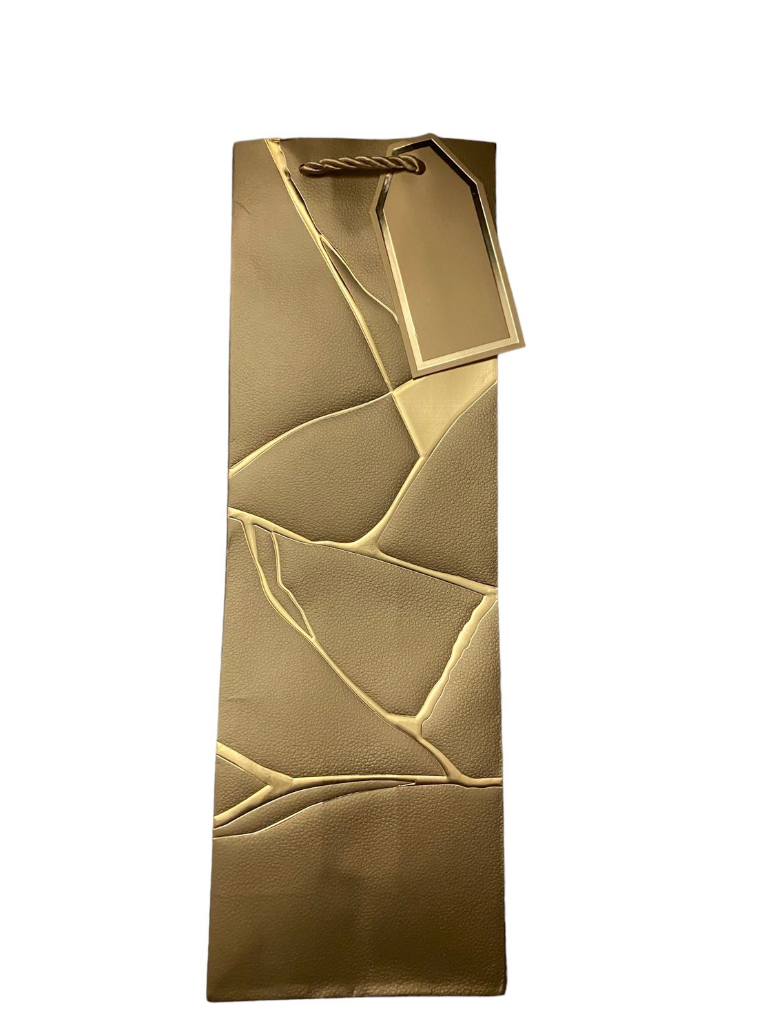 Gold Jagged Lines Wine Bag PK 3 R12.50 EACH