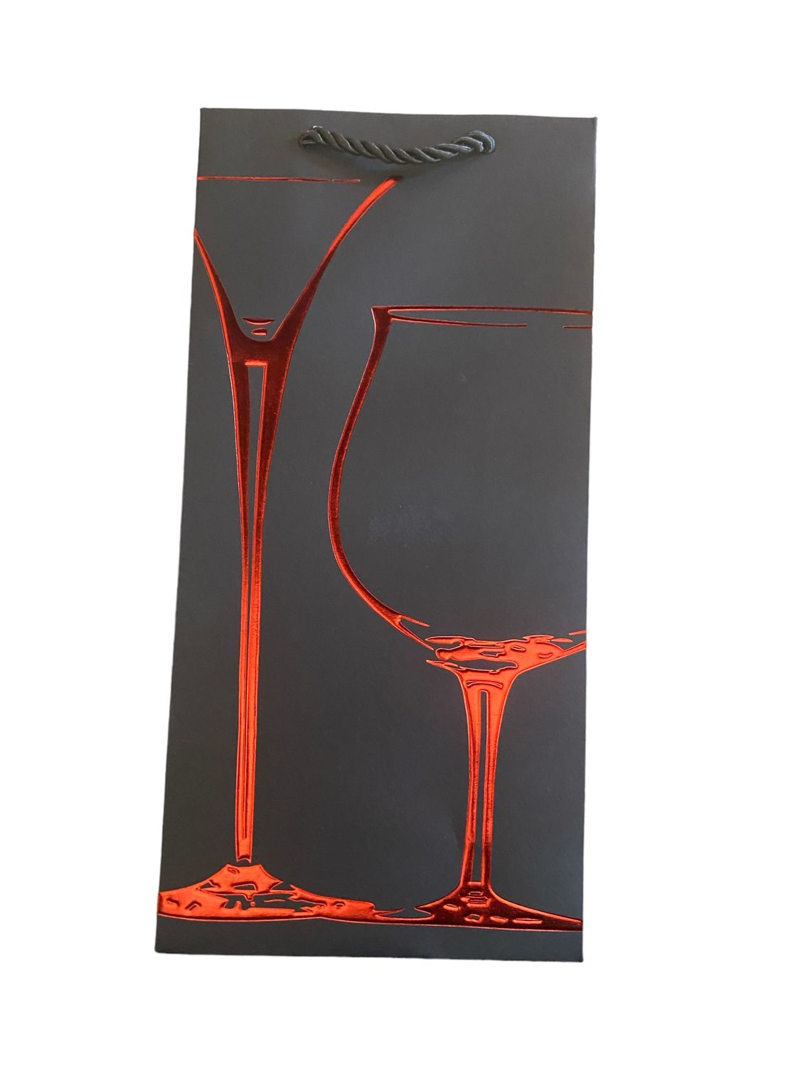 Black Wine Bag with Two Red Glasses (PK3  R15 EACH)