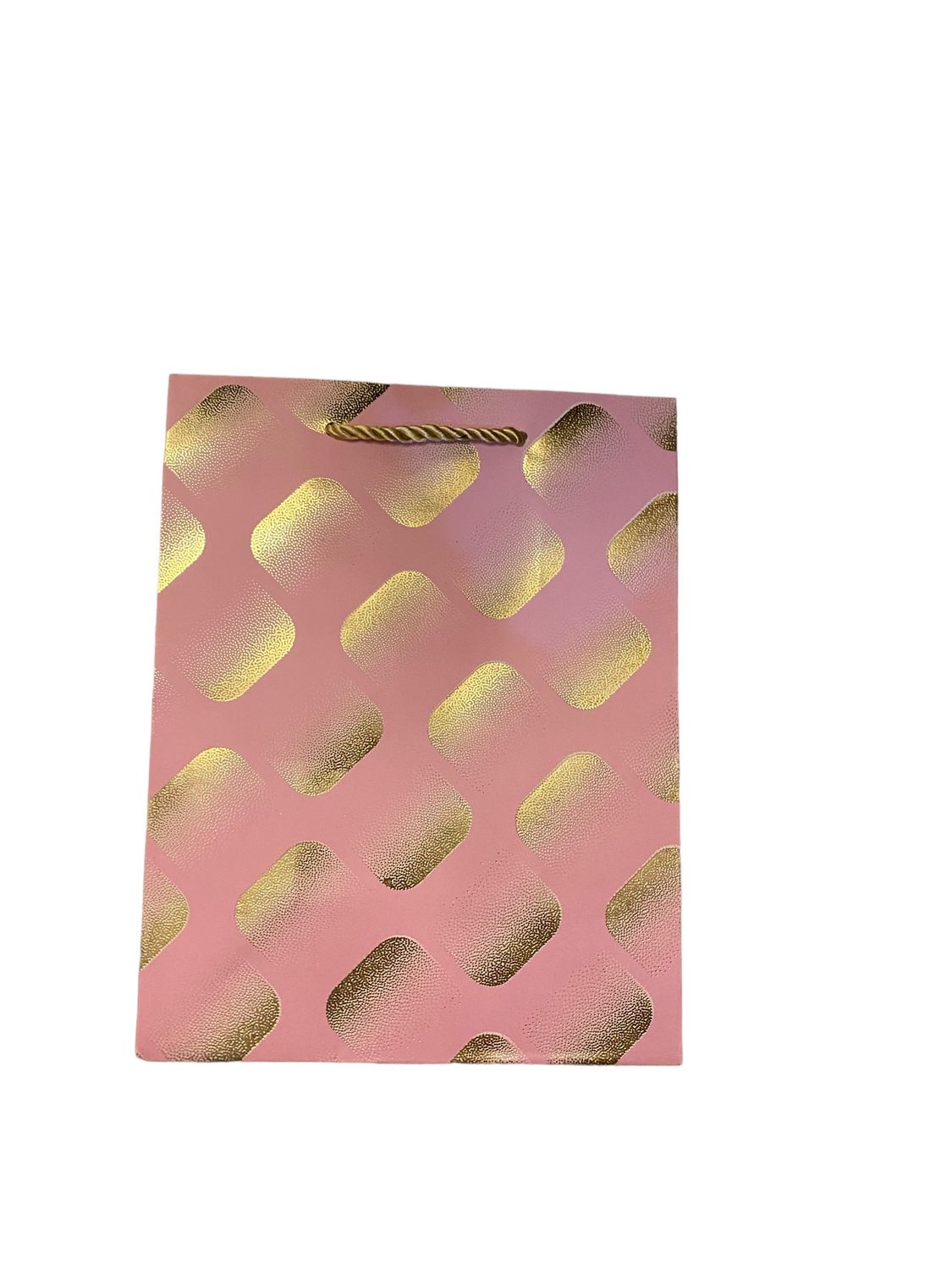 Gold Blotches Gift Bag-L-Pink (PK3  R20 EACH)