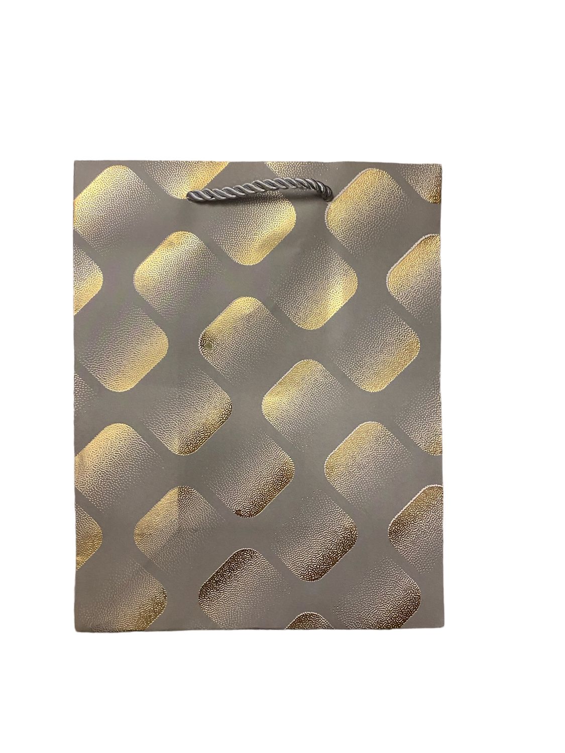 Gold Blotches Gift Bag - M - Grey (PK3  R15.50 EACH)
