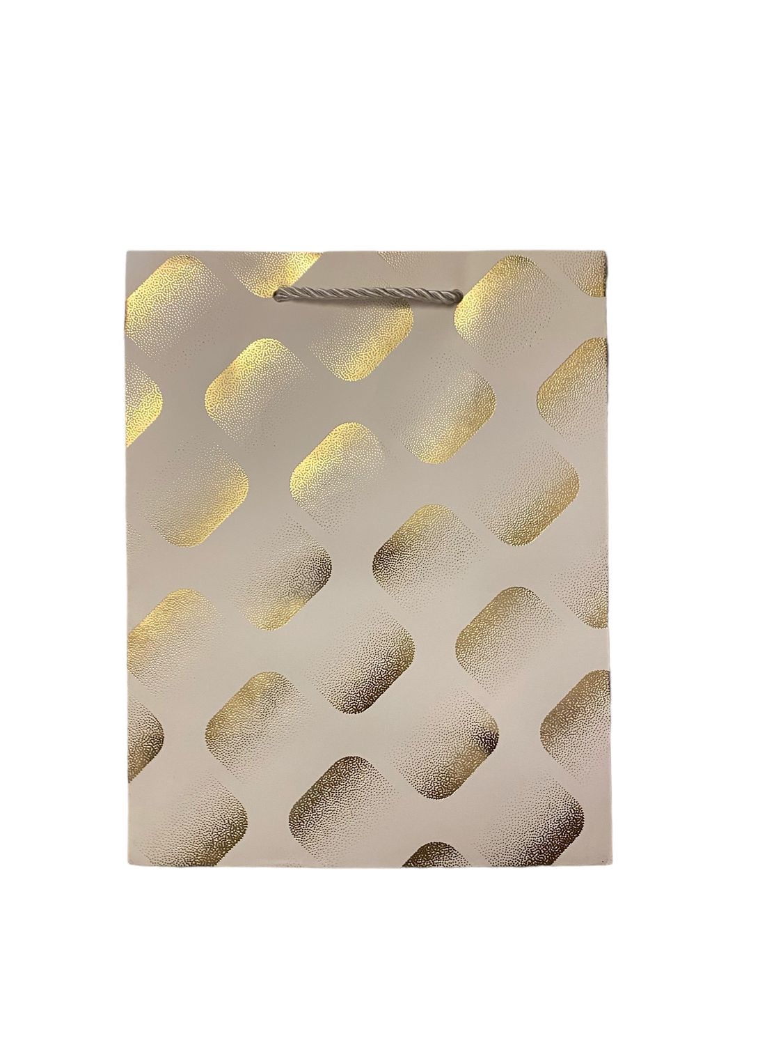 Gold Blotches Gift Bag - M -White (PK3  R15.50 EACH)