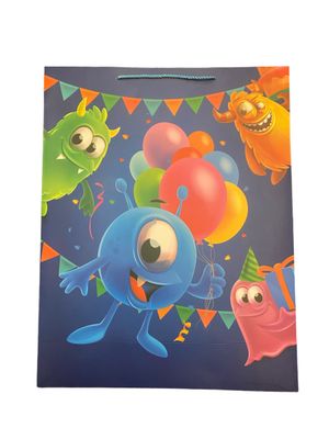 Monsters Gift Bags XL - Dark Blue PK3 (R30 Each)