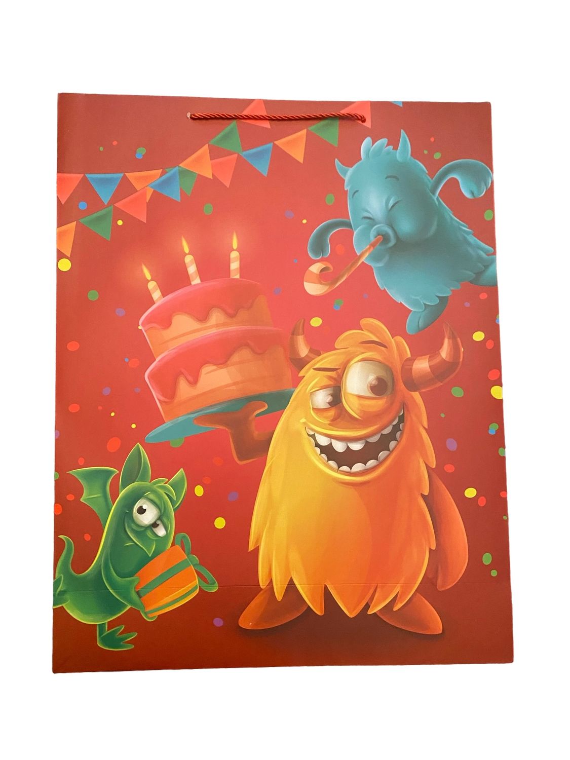 Monsters Gift Bags - XL - Red PK3 (R30 Each)