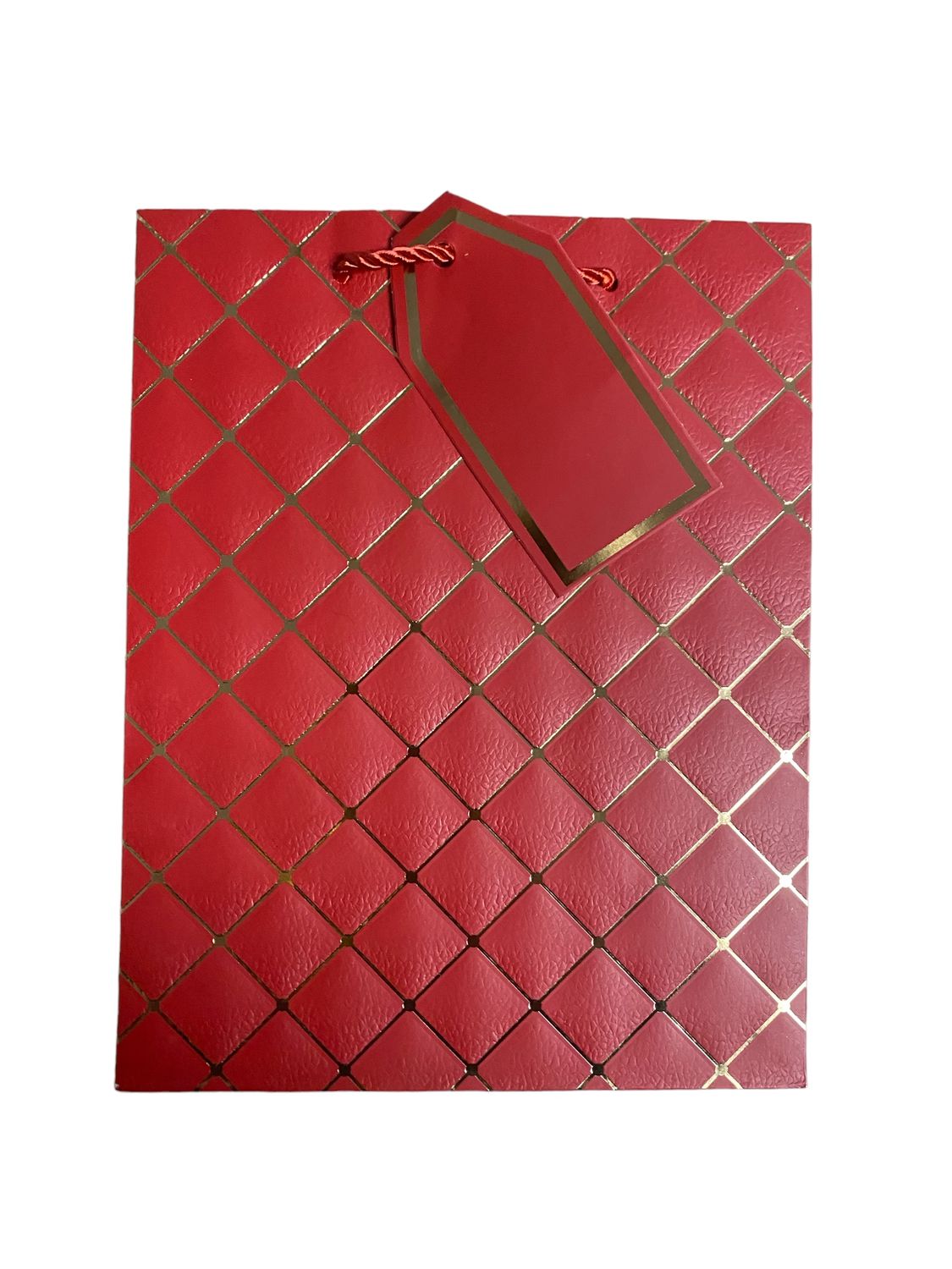 Criss Cross Gift Bags - L - Muroon (PK3  R20 EACH)