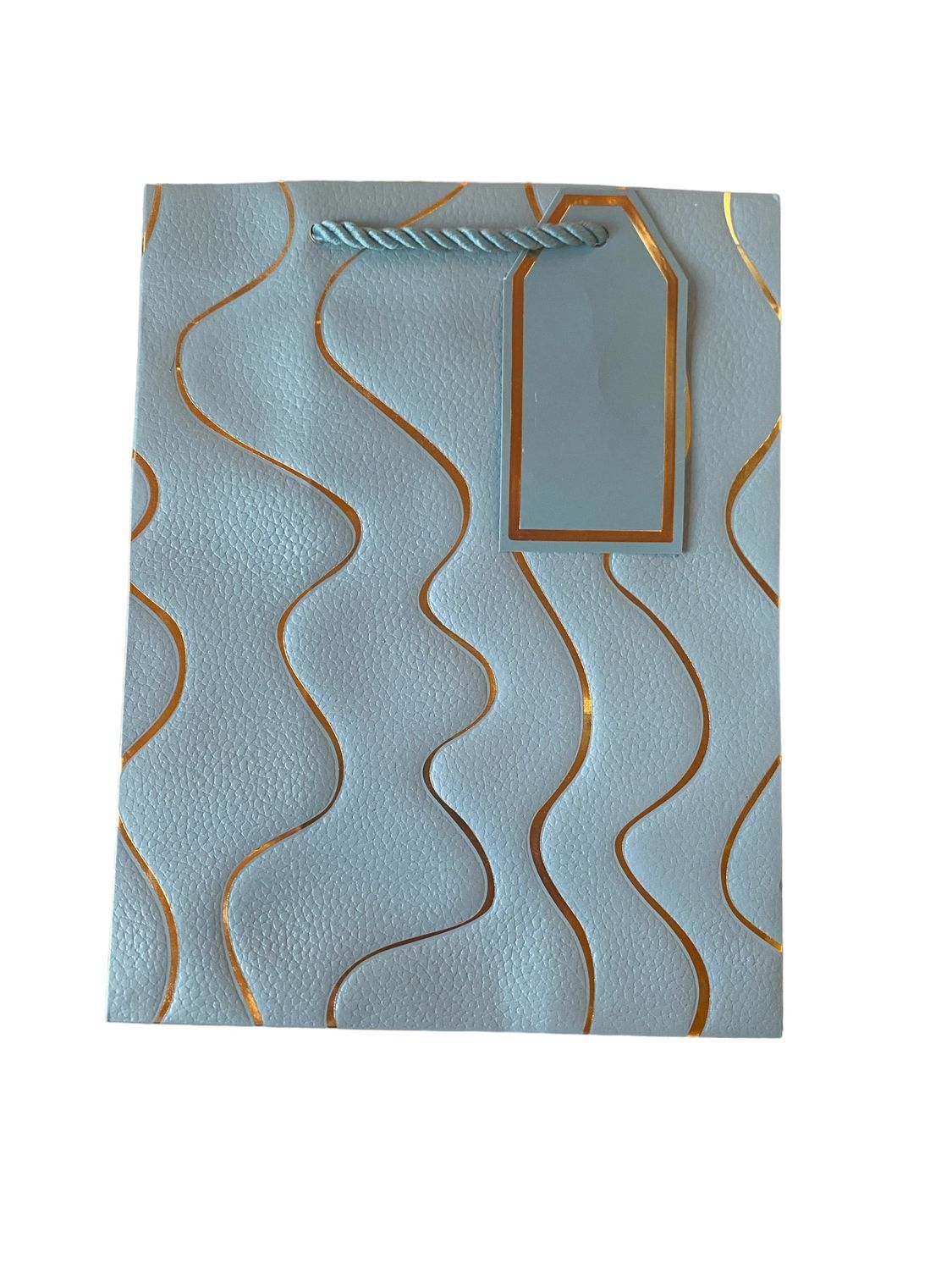 Turquoise Curved Lines Gift Bag- S PK3  R10.50 EACH