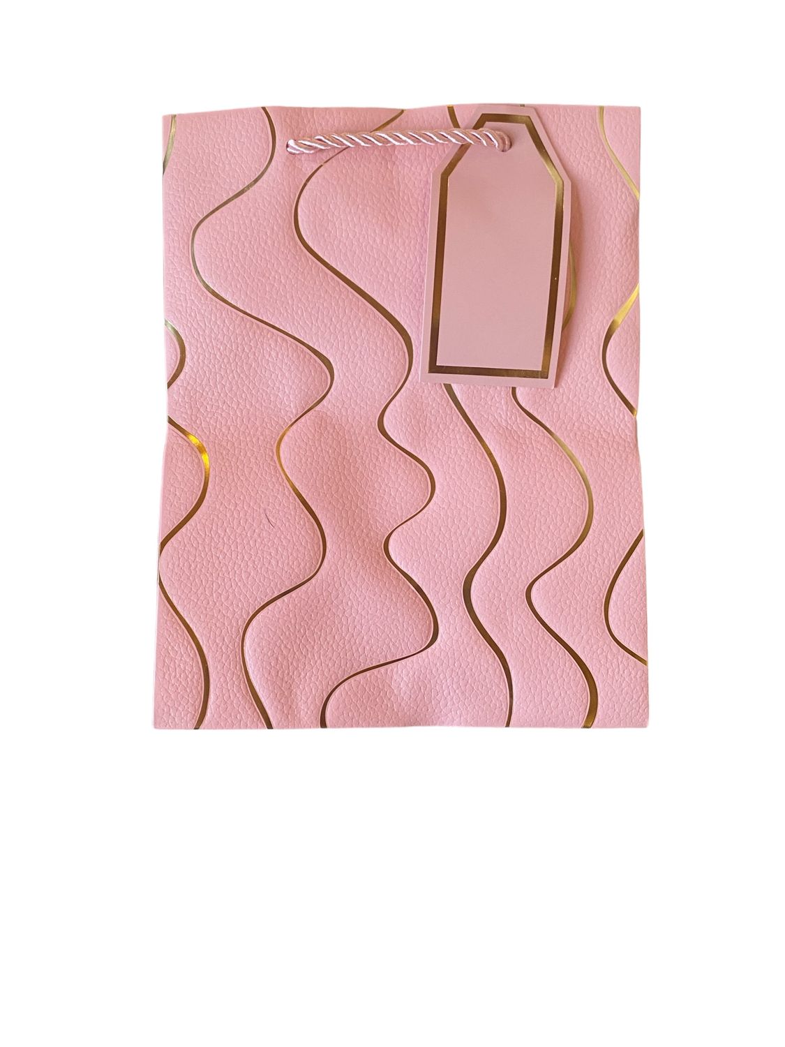 Pink Curved Lines Gift Bag - M (PK 3) R15.50 EACH