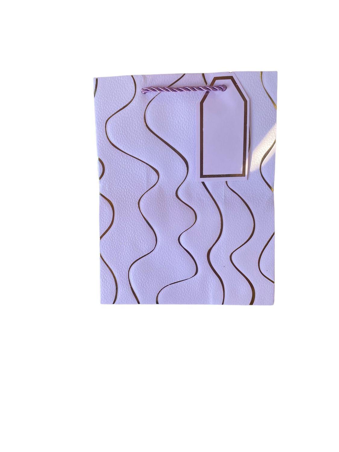 Lilac Curved Lines Gift Bag- M (PK 3) R15.50 EACH