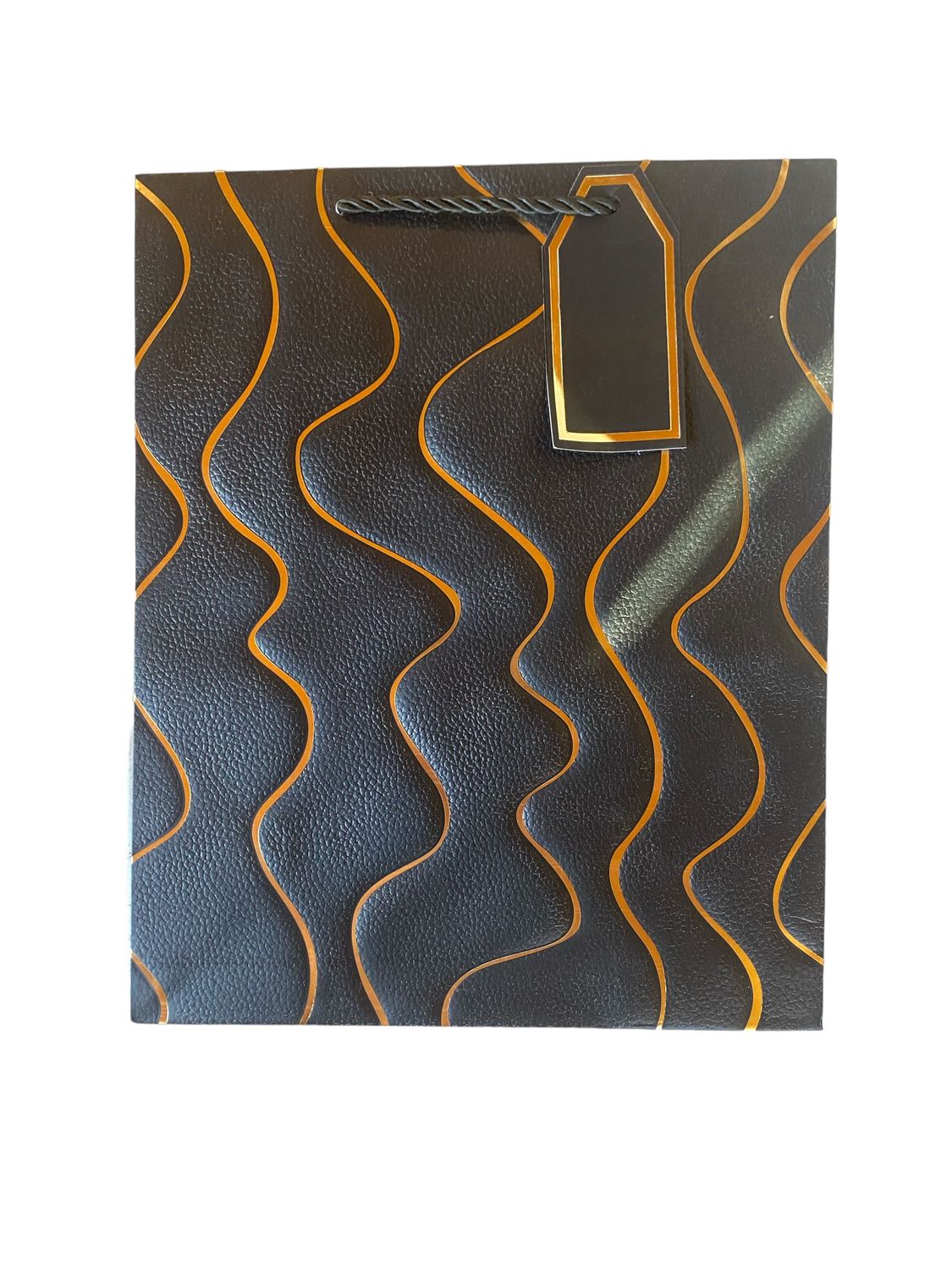 Black Curved Lines Gift Bag - M (PK 3) R15.50 EACH