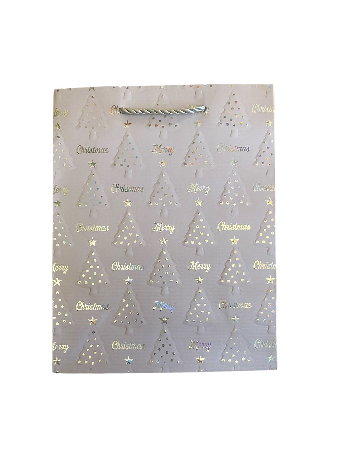 Silver Xmas Gift Bag - M (PK3 R15.50 EACH)