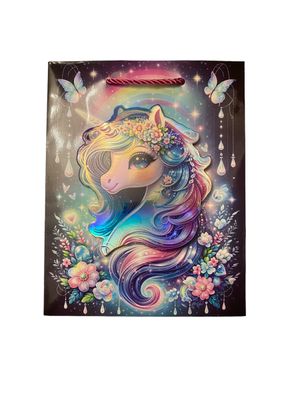 Purple Face Unicorn with Butterfly - Gift Bags - L (PK3 R22.50 EACH)