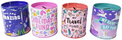 Cylinder Money Box -(Set of 4) R15 each