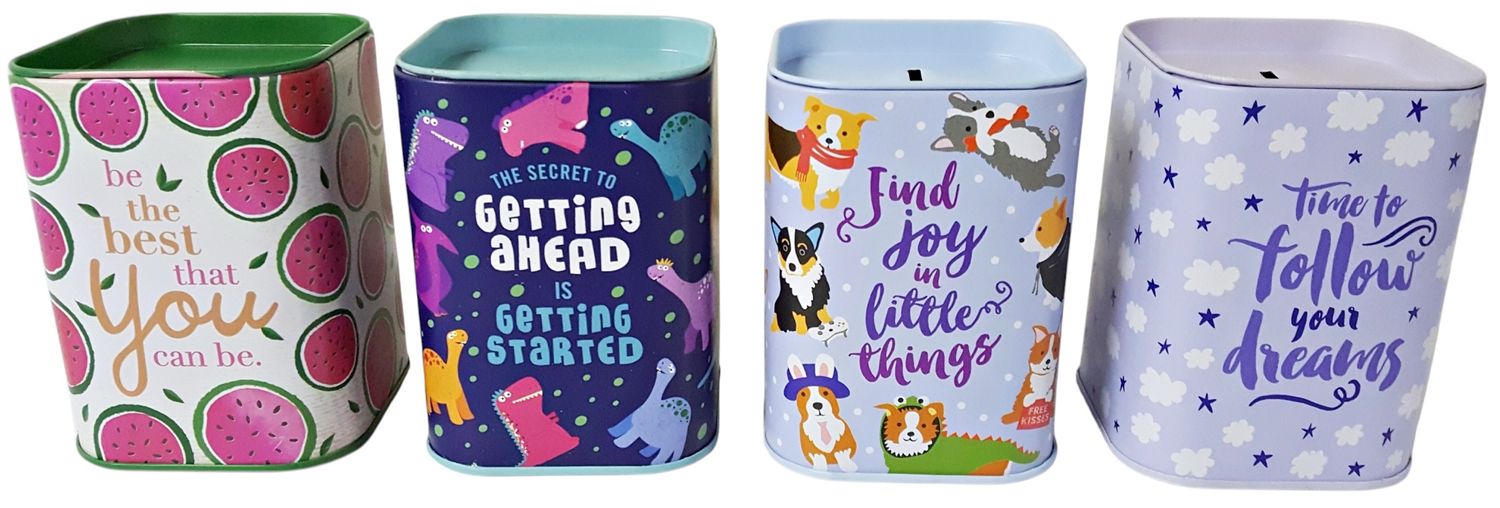 Cuboid Money Box - Square (Set of 4) R20E.