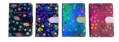 The Secret Garden Hard Cover Notebook with Clip A6 12PC -