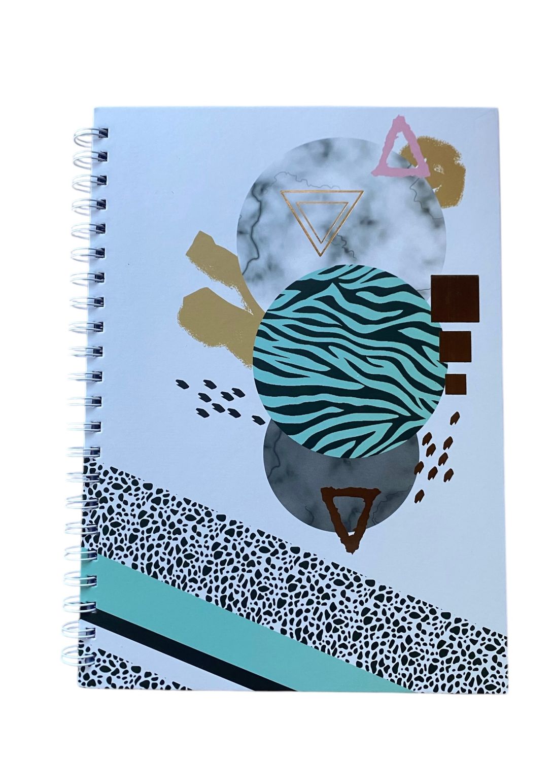 White Retro Designs with Teal (A4 N/B)