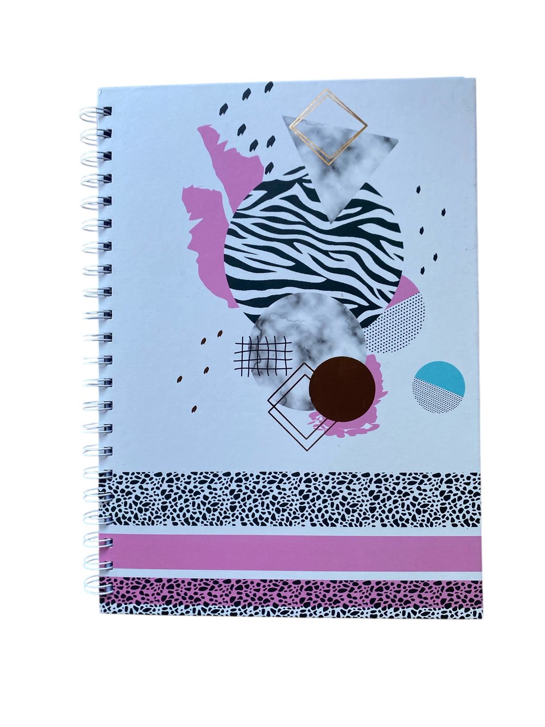 White Retro Design with Pink ( A4 N/B )