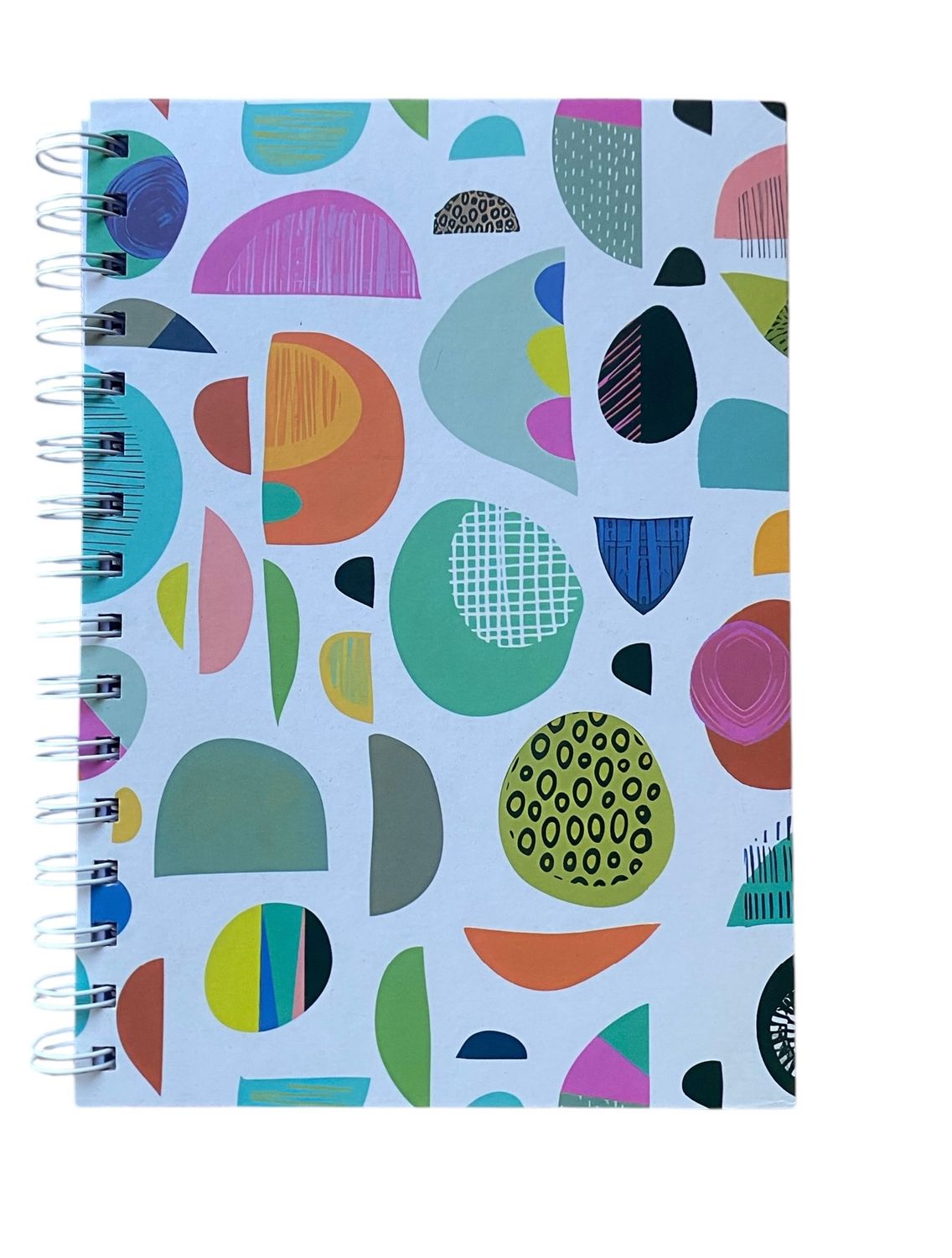 A5 White With Multi Coloured Shapes N/B