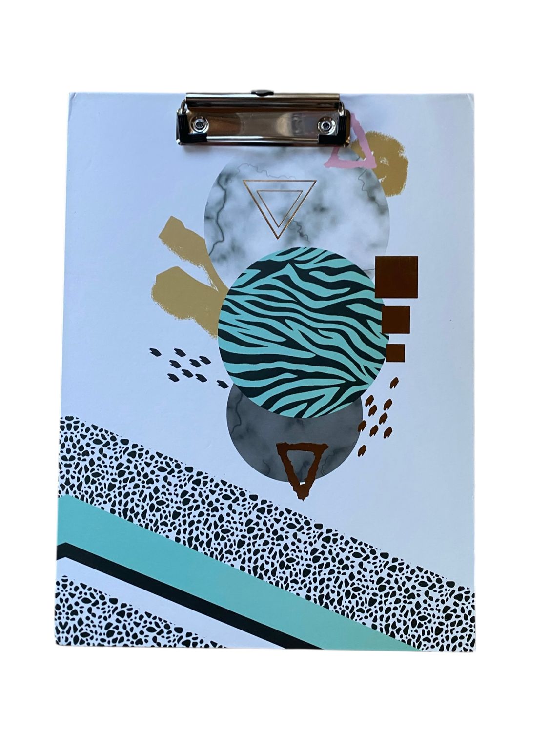 White Retro Designs C/B with Teal