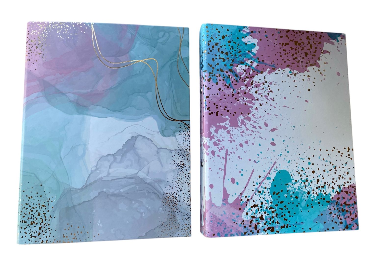 Art Splatter Marble Ring Binder Set of 6
