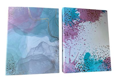 Art Splatter Marble Ring Binder Set of 6