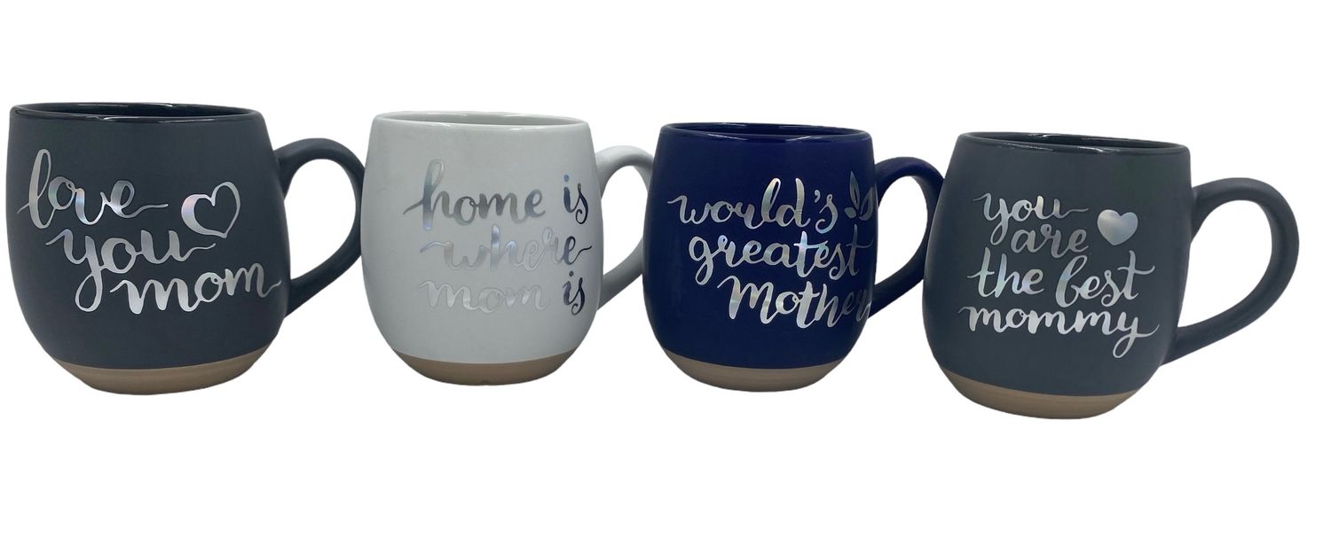 CERAMIC MUGS - MOM - SET OF 4