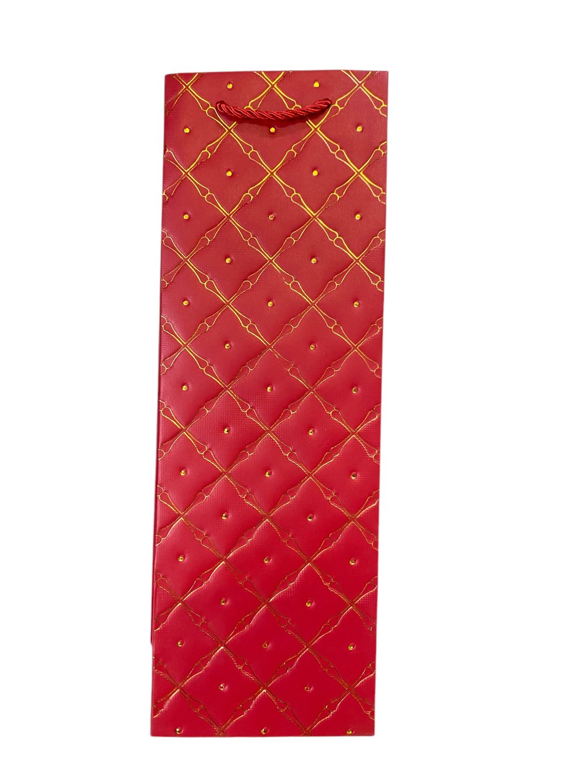 Diagonal Squares With Dot Wine Bags - Red (PK3 R12.50E)