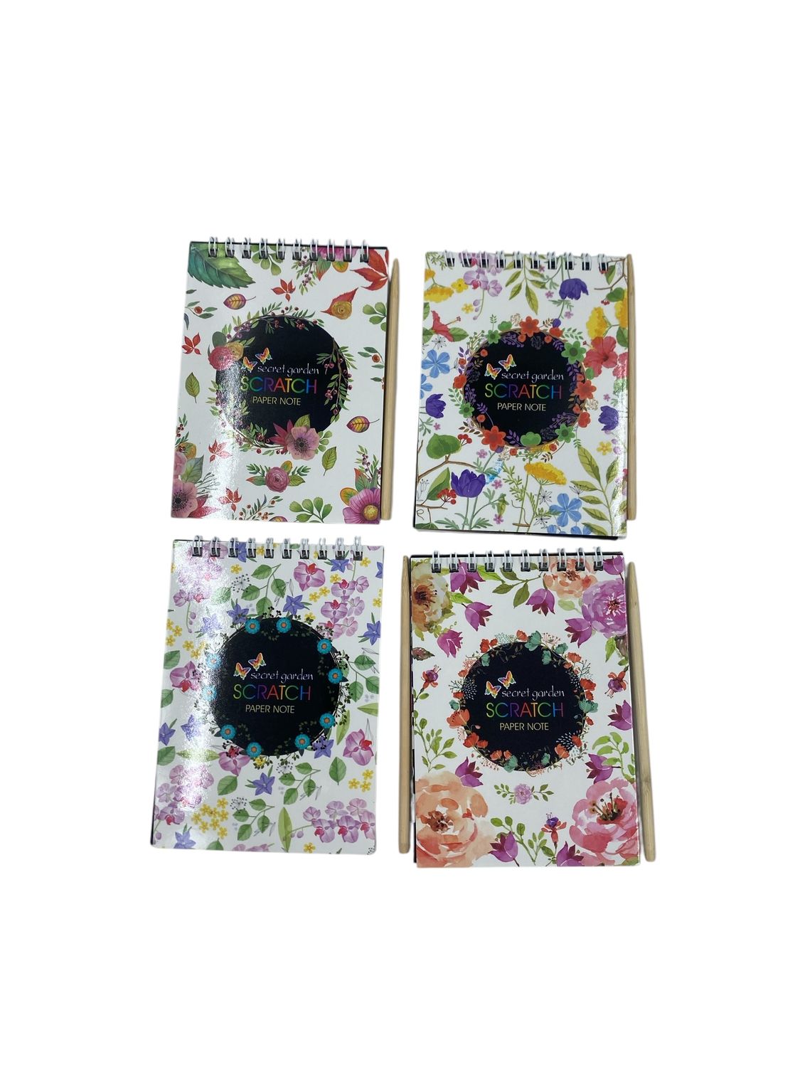 A7 Scratch art Flowers 4PK R10E-8455008880024