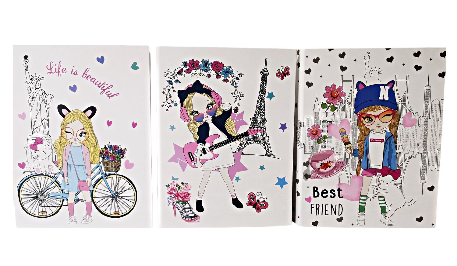 Ringbinder file A4 Girls set of  6