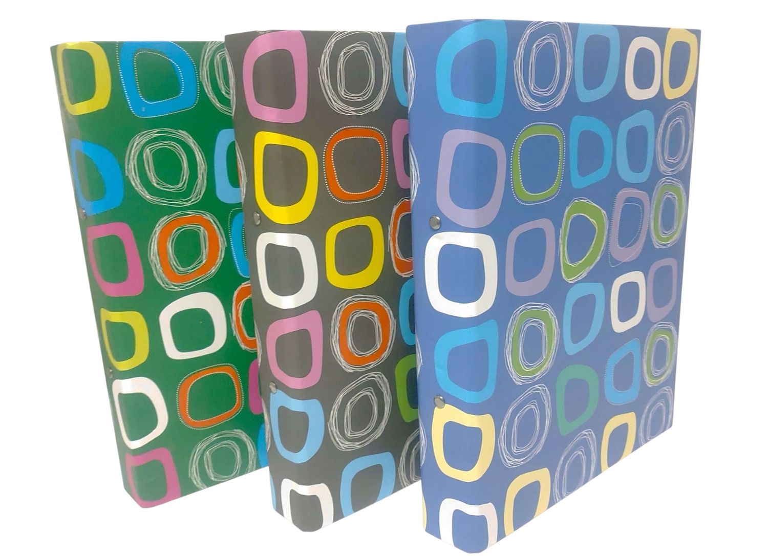 Ringbinder file A4 Multi-Colour Circles set of  6