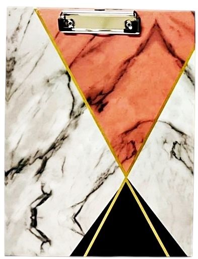 Clip Board Marble Diamond Red