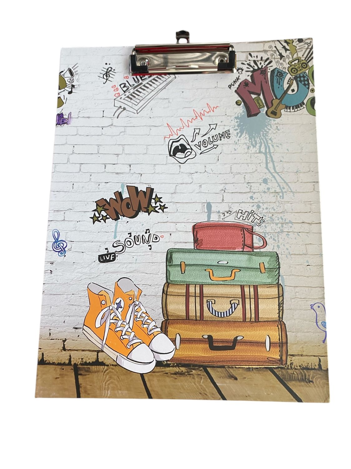 Clip Board Luggage &amp; Orange Shoes