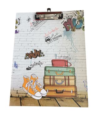 Clip Board Luggage &amp; Orange Shoes