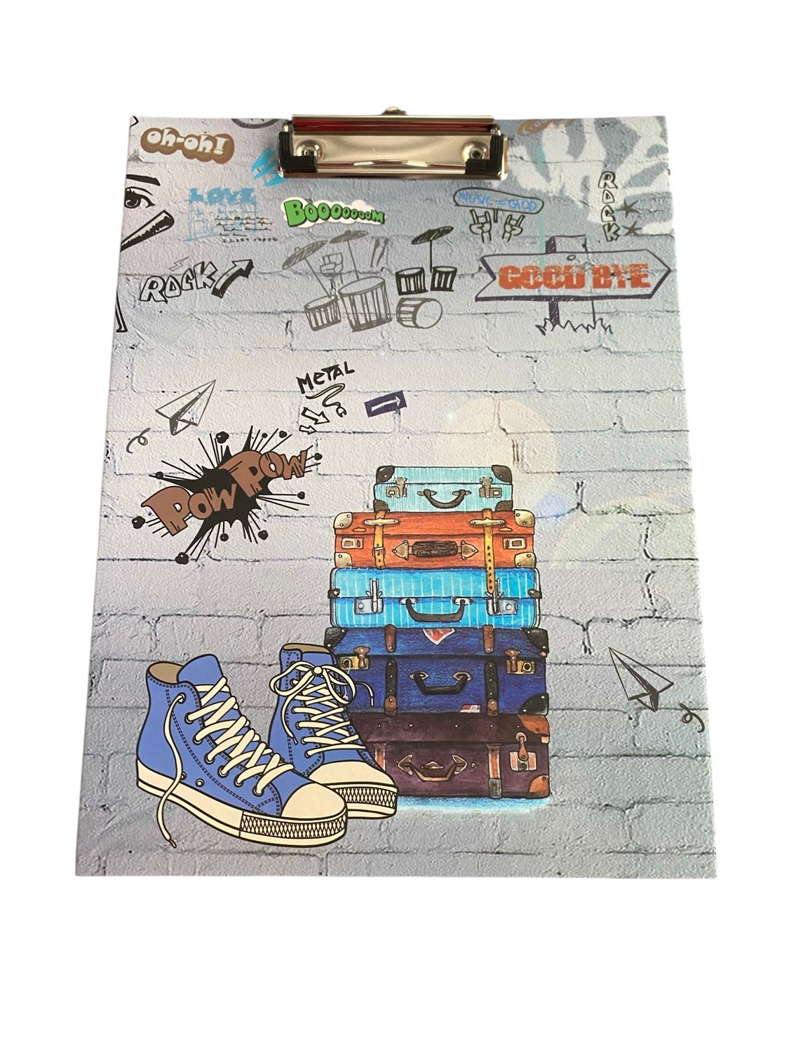 Clip Board Luggage &amp; Blue Shoes