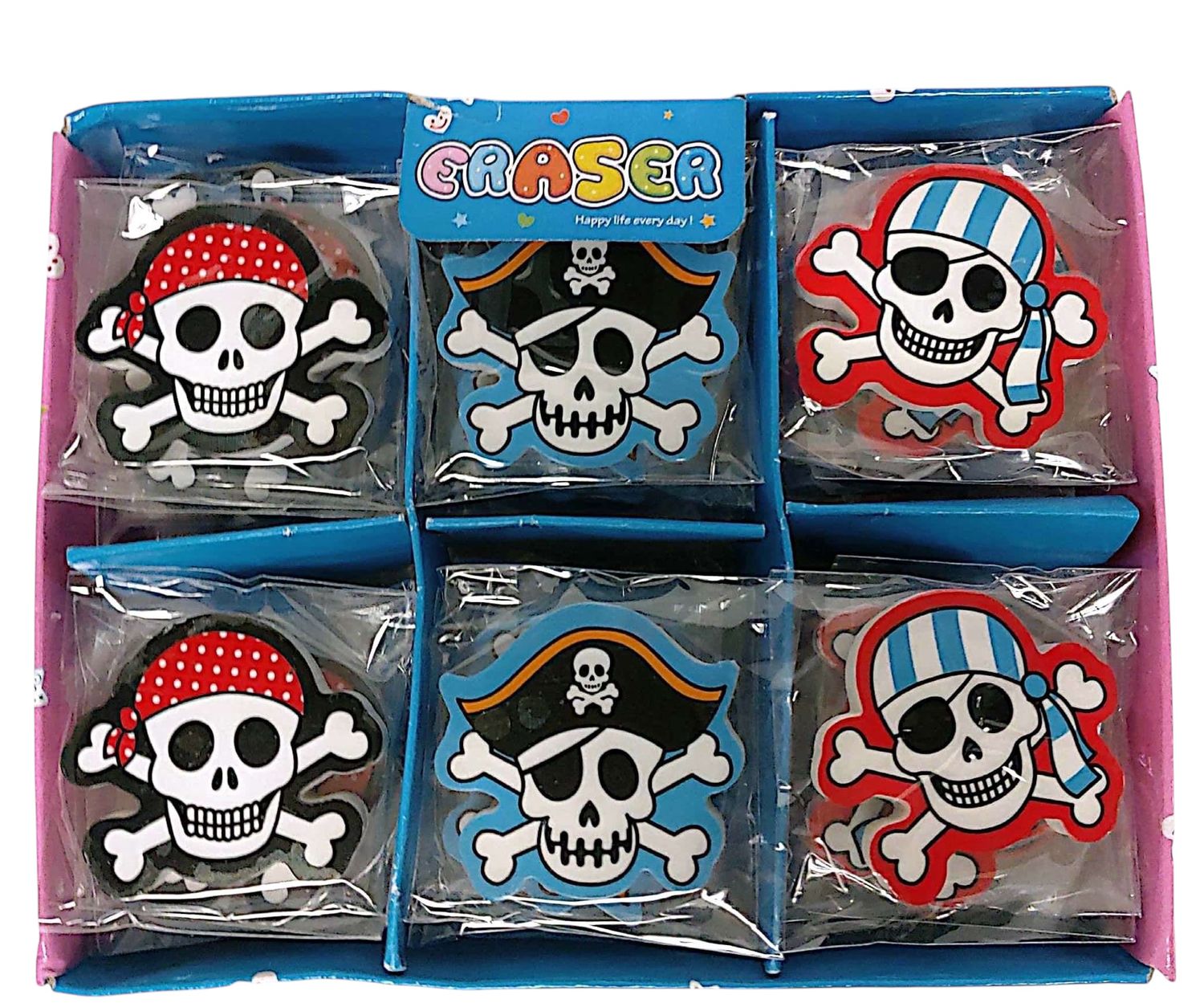 PIRATE ERASER - 36 PER DISPLAY