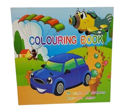 Colouring Book 24  Tear Out Pages - Transport